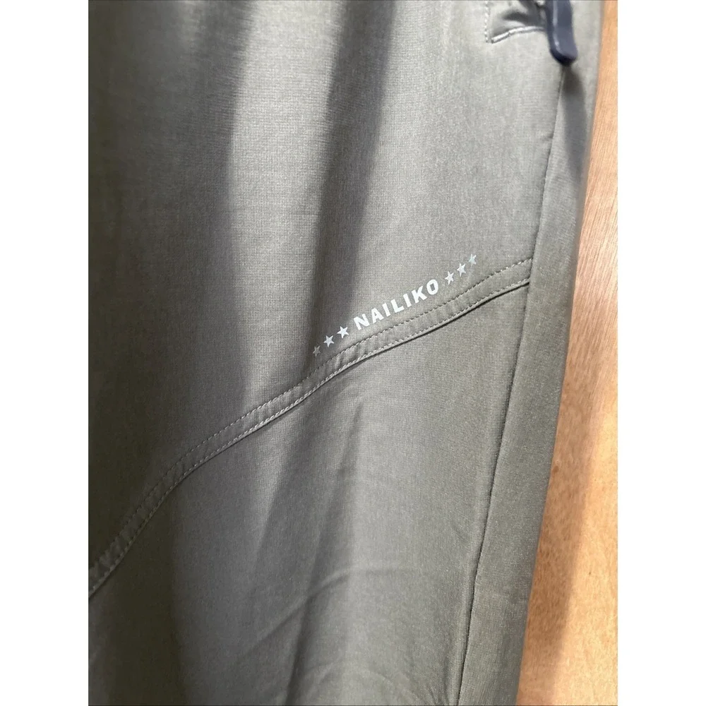 Nailiko Men's 2X Hiking Pants Olive Green Mid Weight Quick Dry